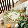 thumbnail image 4 of RuiJiao Christmas Snowman Round Placemats, Multicolor Polyester Insulated Table Mats for Holiday Kitchen Decor, 4 of 8