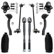 Detroit Axle - Front Sway Bars Tie Rods Lower Ball Joints for 2003-2008 Toyota Corolla Suspension Kit 2004 2005 2006 2007 Replacement