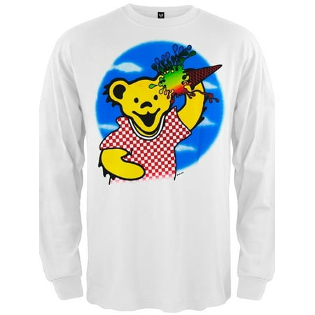 Grateful Dead Ice Cream - Grateful Dead - Ice Cream Bear White Long Sleeve T-Shirt