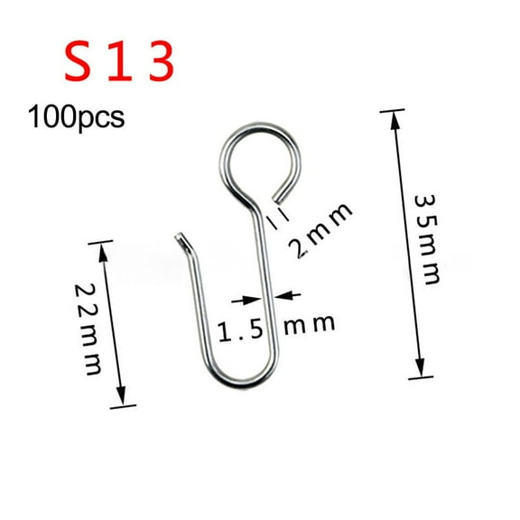 Stainless Steel Curtain Hooks 100pcs for Various For Home Installations