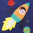 thumbnail image 6 of felwors Boys 2 Piece Outfits Long Sleeve Solid Astronaut Pattern Top and Sweatpants Fall Winter Clothing Set (Blue,6-7 Years), 6 of 7