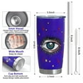 thumbnail image 6 of Evil Eye Tumbler with Lid and Straw, 20oz Vacuum Insulated Coffee Tumbler, Funny Red Lip Coffee Mug Gifts for Women, Friends, on Birthday, Reusable Stainless Steel Tumbler Cups-Offshore Blue, 6 of 6