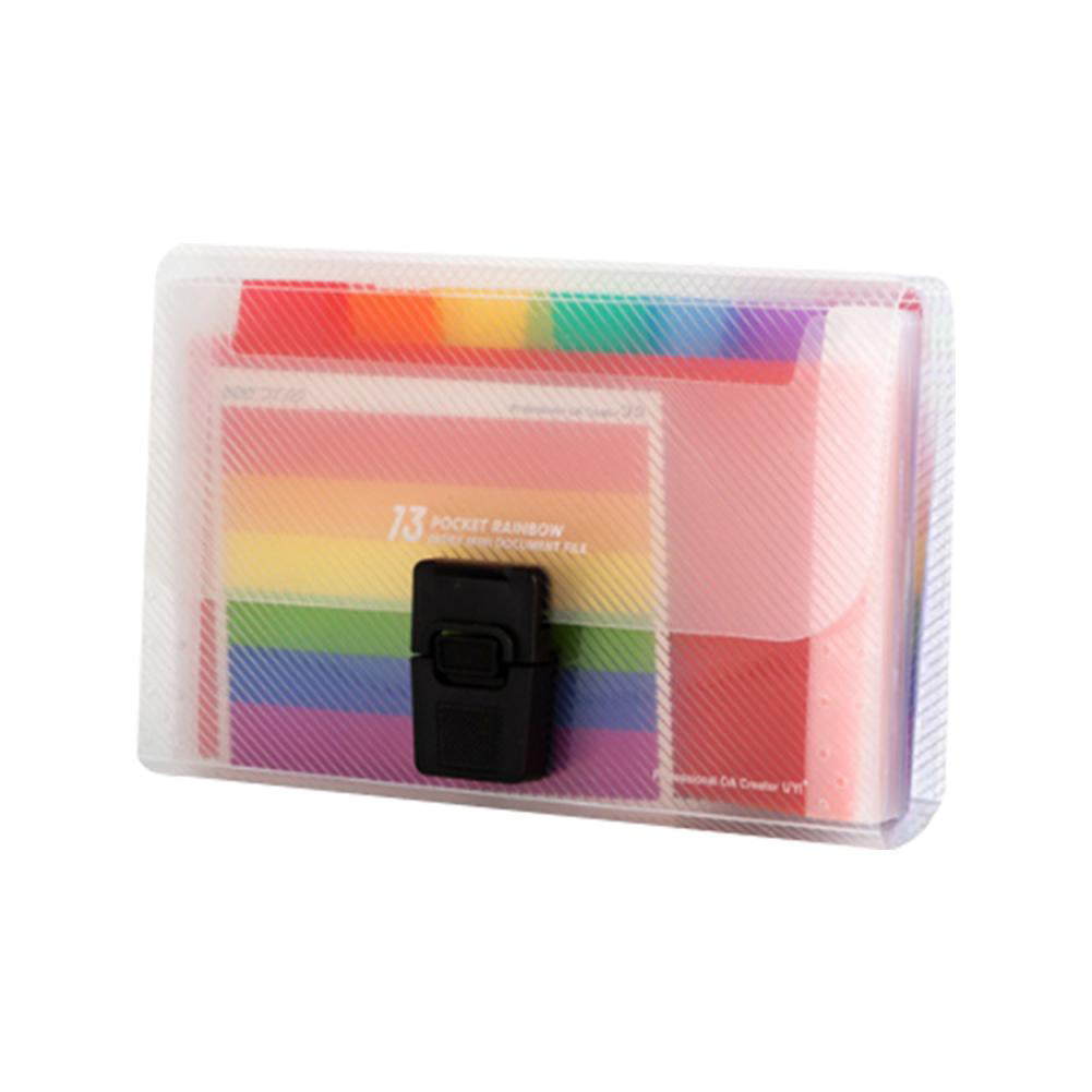 A6 Expanding File Folder Organizer Document Wallet Organizer Bag Rainbow·s"