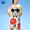 thumbnail image 1 of Disney Mickey Minnie Mouse Print Women's T-Shirt Dress Summer Women Tshirts Dress Casual Short Sleeves T-shirts Dress WomenXL Gao Jinjia LED, 1 of 2