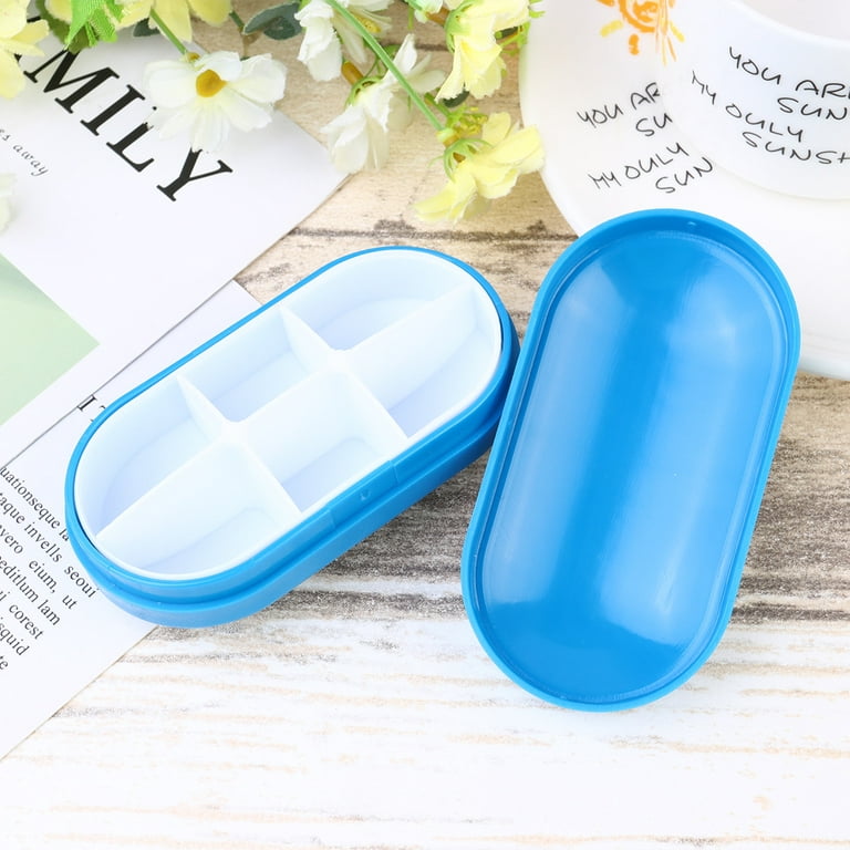 Herrnalise Plastic Medical Storage Containers Medicine Box Organizer Home Emergencies First Aid Kit Pill Case 3-Tier with Compartments and Handle Blue