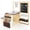 Brown, variant on Kids Art Center Wooden Table and Bench Set, 3-in-1 Activity Desk with Adjustable Double-Sided Easel, Chalkboard, Magnetic Whiteboard, Paper Roll, Storage Trays for Toddlers 3+ Playroom Learning Gray