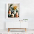 thumbnail image 2 of Tropical Vases in Watercolor Hues - India Painting Tropical Botanical Floral Minimalist Abstract Modern Art White Framed Wall Art Print 18 x 24 inches, 2 of 3