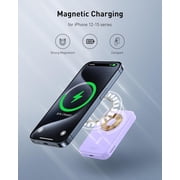 Baseus Magnetic 5000mAh Power Bank, Wireless Portable Charger for iPhone 17/16/15/14, Fast Charging Battery Pack, Purple