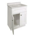 thumbnail image 6 of Design House Brookings 25" x 19" Ready to Assemble Shaker 2-Door Bath Vanity with Cultured Marble 4" Centerset Top, White/Ivory Swirl, 6 of 23