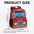 thumbnail image 7 of Pzuqiu Fire Truck Kids School Backpack 13.5 Inch Water Resistant Breathable Preschool Bookbag for Toddler Boys Girls Lightweight Adjustable Padded Straps for Kindergarten, 7 of 7