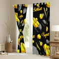 thumbnail image 3 of Homewish Cartoon Yellow Baseball Black Out Curtains, Softball Sport Lover Curtains Pack of 2 (42x63 Each), Teens Kids Boys Girls Bedroom Curtains, Window Curtains Bedroom Decor, 3 of 6
