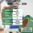 thumbnail image 3 of PSBM Cast Machine Stretch Wrap 20 Inch x 5000 Feet 40 Rolls 80 Gauge Tinted Green Plastic Shrink Film for Packing, 3 of 8