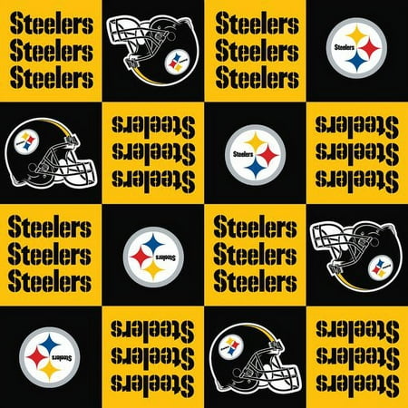 NFL Pittsburgh Steelers Fleece Fabric, per Yard