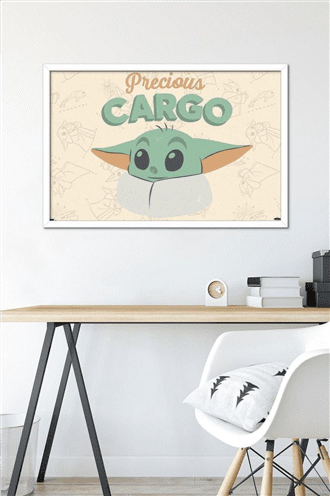 Star Wars: The Mandalorian - Grogu Precious Cargo Wall Poster, 22.375" x 34" Framed