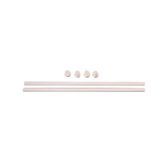 Easy Track RR1036 35 Inch Wardrobe Closet Rods with End Caps, White (1 Pair)