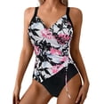 thumbnail image 2 of Fznquz Tummy Control Swimsuit Women Bathing Suit Full Coverage Tie Knot Modest Swimsuits One Piece, 2 of 4