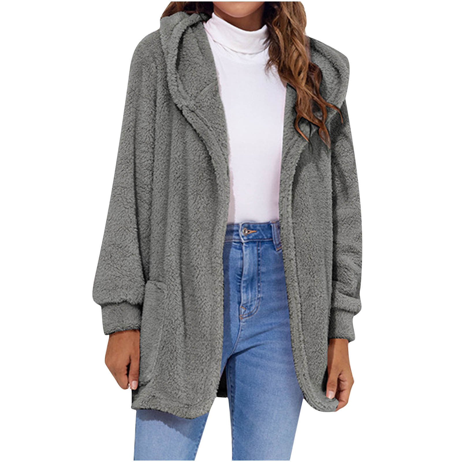 Womens Long Sleeve Irregular Print Casual Cardigan Coat Tops Blouse Jackets 