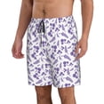 thumbnail image 2 of Fotbe Lavender Flowers Trajes de Baño Estampados para Hombre, Shorts de Verano de Secado Rápido, Ropa de Playa, Bañadores-X-Large, 2 of 6