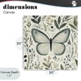 thumbnail image 4 of Stupell Industries Bohemian Dusty Blue Butterfly Botanicals Canvas Art, 30 x 30, by Petals Prints Design, 4 of 8