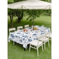 thumbnail image 4 of Outdoor Tablecloth with Umbrella Hole for Patio/Picnic/Party/Camping, Blue Tropical Plant Waterproof Table Cloth Rectangle Table Cover Washable, Summer Palm Trees Coastal Nautical (54"x 80"), 4 of 8