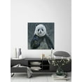 thumbnail image 3 of Panda with Bamboo Painting Print on Wrapped Canvas, 3 of 7