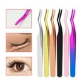 thumbnail image 2 of PERZOE False Eyelashes Tweezer Anti-static with Lash Brush Makeup Tools Stainless Steel Makeup Volume Lashes Extension Curler for Makeup, 2 of 8