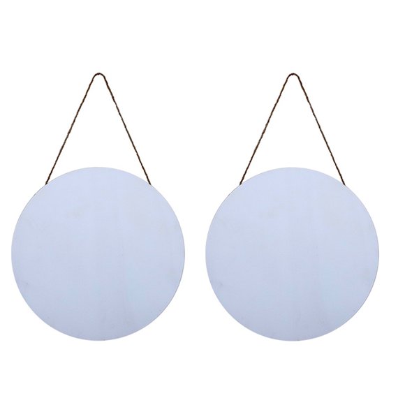 Weiweiguan 2pcs Blank Wood Door Sign Pendants Hanging DIY Wood Sign for Festival Decoration