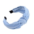 thumbnail image 4 of Yoyauz 1 Pcs Women Cloth Knotting Fashion Leaves Wide Hairband Headband Hair Accessories, 4 of 8