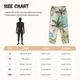 thumbnail image 4 of Picia Watercolor Palm Tree Womens Soft Woven Cotton Elastic Waistband Sleep Pajama Pant Lounge Sleep Pant With Pockets And Drawstring-Medium, 4 of 9