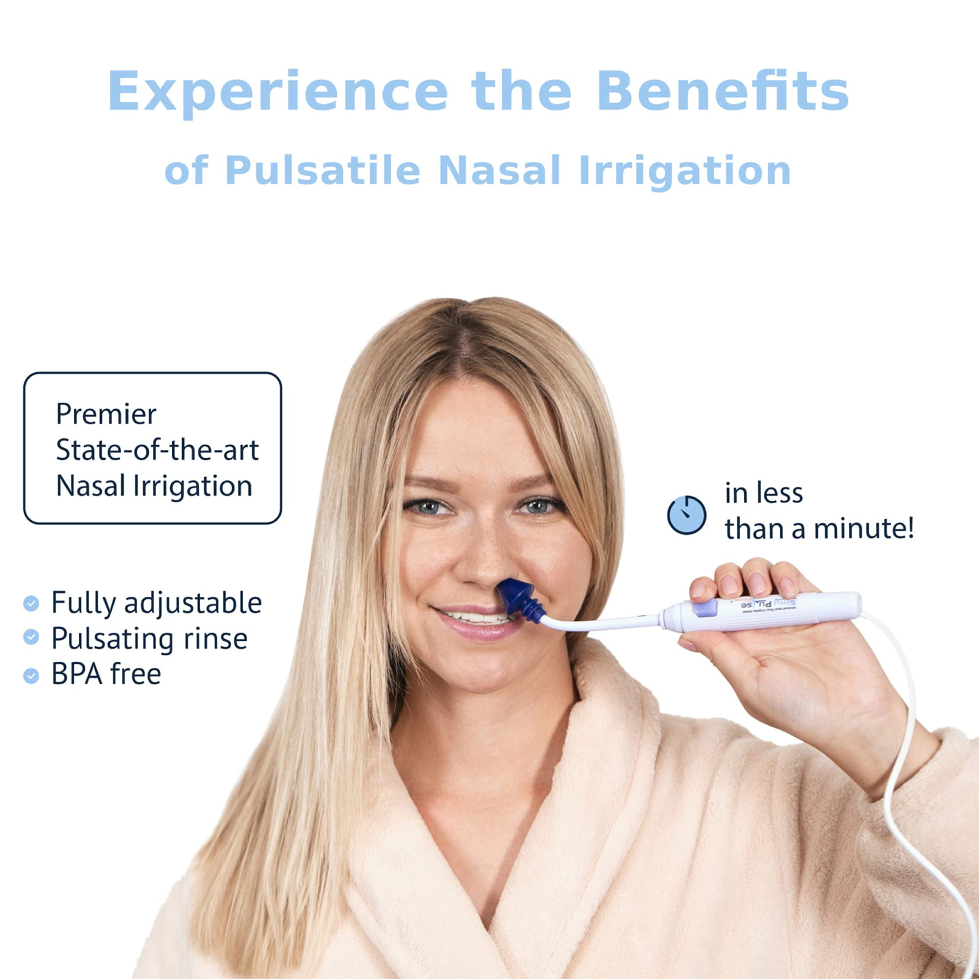 SinuPulse Elite Advanced Nasal Sinus Irrigation System with Bonus eBook by Dr. Robert S. Ivker