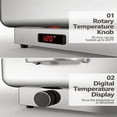 thumbnail image 3 of 9QT Electric Chafing Dish Buffet Set with Digital Temperature Control, Stainless Steel Food Warmer with Warming Tray and Lid, Portable Catering Server for Parties Weddings Banquets, 23x14x11 Inch, 3 of 7