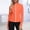 Orange plus size fall jackets for women a1, variant on Women Plus Size Fall Winter Zip Up Pullover Tops Solid Casual Long Sleeve Blazers Jackets with Pockets Cozy Outerwear, Yellow L