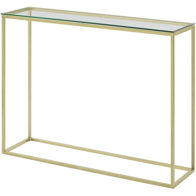 Lowell 42" Open Box Cadre Géométrique Canapé Table en Verre/or