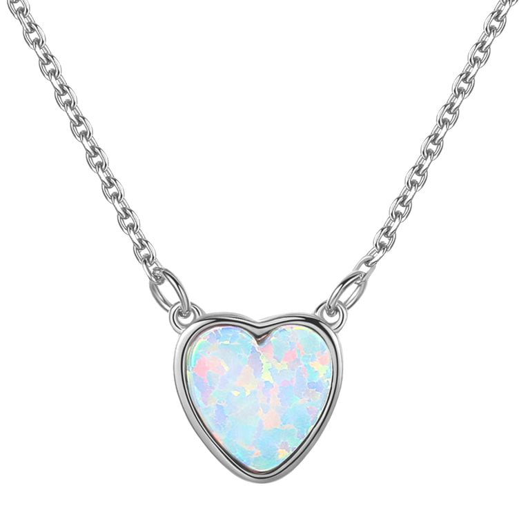 The Best Gift To Express Love with A Gift Box Love Pendant Sleek Minimalist Heart-Shaped Clavicle Chain S925 Sterling Silver Jewelry 