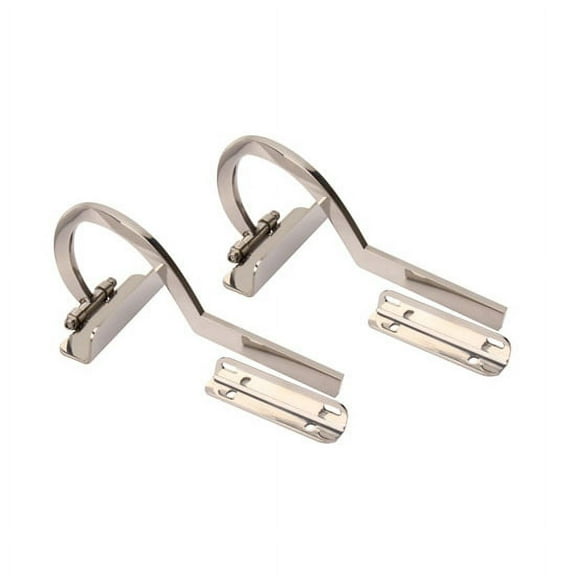 Speedway Motors Universal Trunk Hinge Kit Sold as Pair, Adjustable Swing Arm Design with Angle Brackets, Fits Custom Applications, Choice of Stainless Steel or Zinc Finish