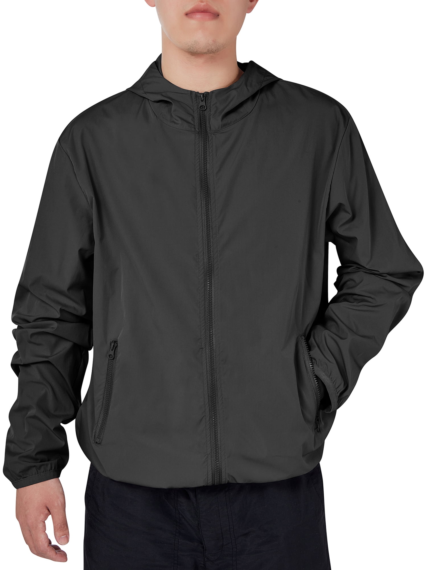 FOCUSSEXY Mens Windbreaker Winter Jacket Lightweight Waterproof Jacket