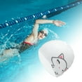 thumbnail image 2 of Unique Bargains 1 Pc Silicone Waterproof Cartoon Swim Cap White ["Cat"], 2 of 5
