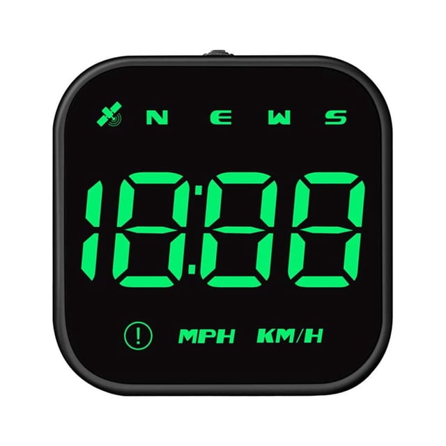 yingyy Car Head Up Display 2.5-inch Screen Overspeed Alarms Speedometer Green Light