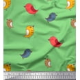 thumbnail image 1 of Soimoi Poly Georgette Fabric Bird Clip Art Printed Fabric 1 Yard 52 Inch Wide, 1 of 1