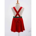 thumbnail image 6 of YEAHDOR Kids Girls Christmas Theme Party Outfit Santa Elf Costume Shiny Sequins Mesh Leotard Dress with Hat Outfit Set Red 10, 6 of 7