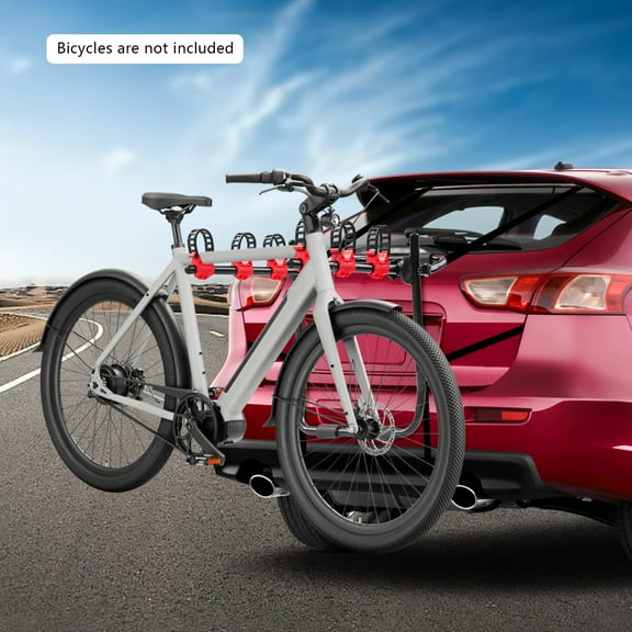 Peakora Universal Rear Mount Bike Rack for Cars Heavy Duty Metal Car Bike Rack for 3 Bicycles Trunk Mount Bicycle Carrier with Anti-Sway System & Locking System for Suvs/Trucks/Sedans