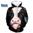 thumbnail image 2 of Sudadera con capucha con estampado 3D de vaca divertida para hombre, estilo hip hop, para parejas, informal, con estampado de ganado, de gran tamaño, 2 of 5