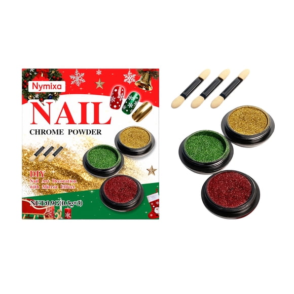 Kit de manicura con purpurina Magic Mirror de Nymixa,2 piezas