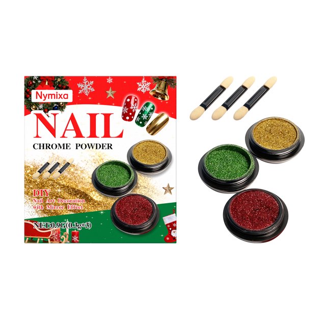 Kit de manicura con purpurina Magic Mirror de Nymixa,2 piezas