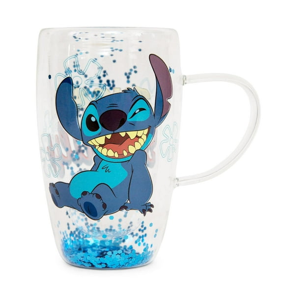 Taza de cristal Silver Buffalo Disney Lilo & Stitch 450ml Ohana