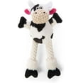 thumbnail image 2 of Worldwise 73556-98997-024 goDog Checkers Skinny Cow with Chew Guard Technology Mini Durable Plush Dog Toy, 2 of 10