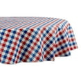thumbnail image 2 of Contemporary Home Living 70" Round Red, White and Blue Americana Checkered Vinyl Tablecloth, 2 of 4