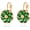 Emerald, variant on Gold Plated Flower Earrings Birthstone Leverback Earrings Hypoallergenic Vintage Floral Earrings for Women Trendy