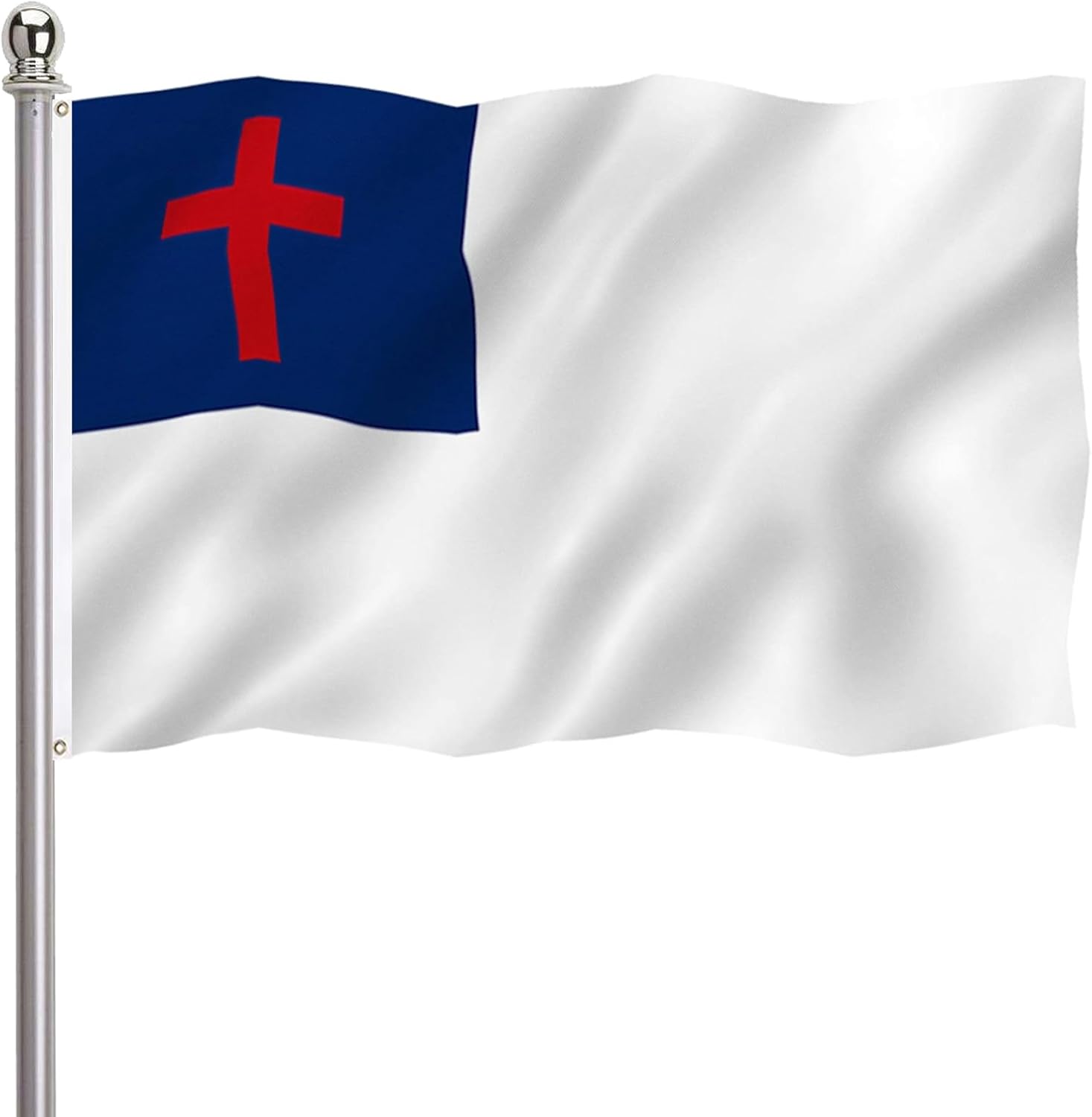 Christian-Flag 3x5 Outdoor Double Sided Christianity-Cross-Church Jesus Flag Polyester Material with 2 Metal Grommets