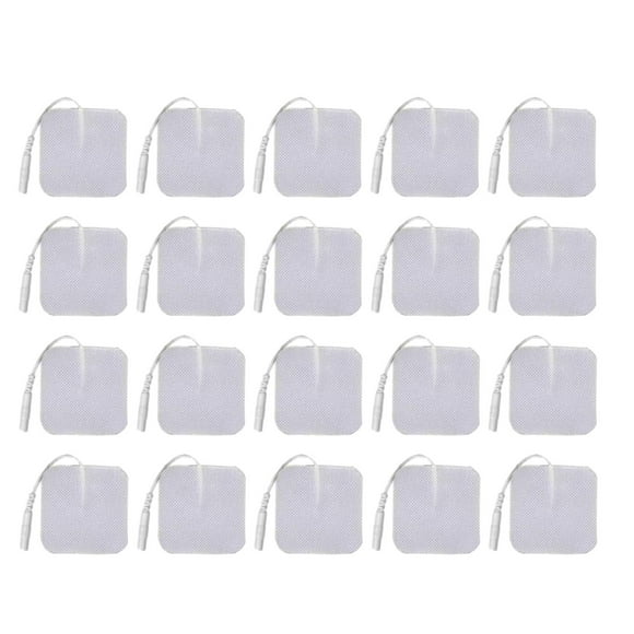 20Pcs Electrode Pads Patches Body Massage Square Reusable for Electrotherapy 4cmx4cm